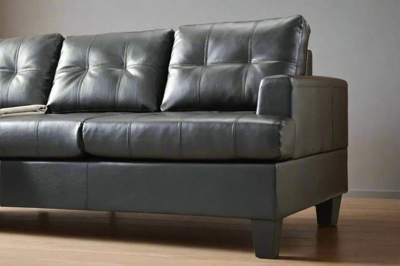 BroDeals 3 seater Sofa Knollwood 3 Seater Faux Leather Sofa - Black Knollwood 3 Seater Faux Leather Sofa - Black