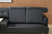 BroDeals 3 seater Sofa Knollwood 3 Seater Faux Leather Sofa - Black Knollwood 3 Seater Faux Leather Sofa - Black