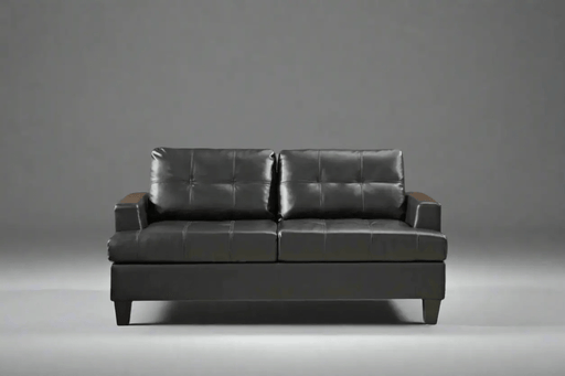 BroDeals 2 Seater Sofa Knollwood 2 Seater Faux Leather Sofa - Black Knollwood 2 Seater Faux Leather Sofa - Black