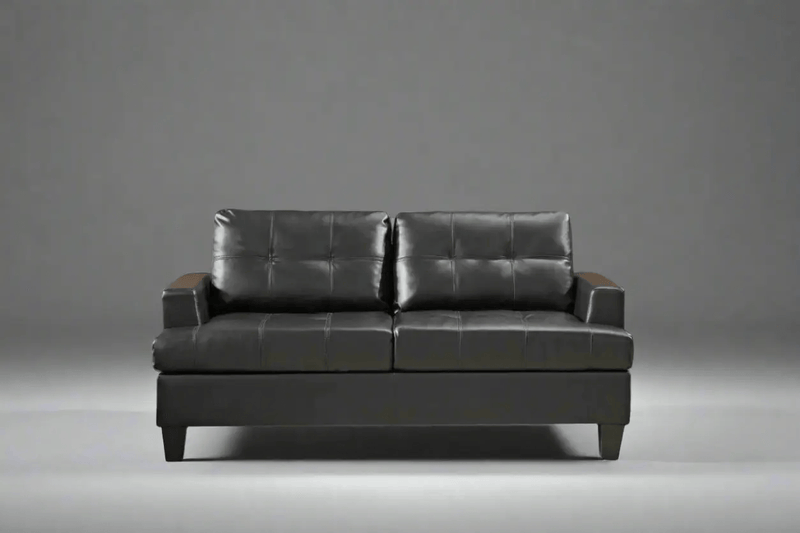 BroDeals 3 seater Sofa Knollwood 3 Seater Faux Leather Sofa - Black Knollwood 3 Seater Faux Leather Sofa - Black