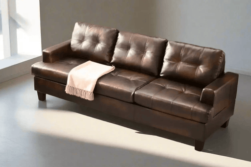 BroDeals 3 seater Sofa Knollwood 3 Seater Faux Leather Sofa - Brown Knollwood 3 Seater Faux Leather Sofa - Brown