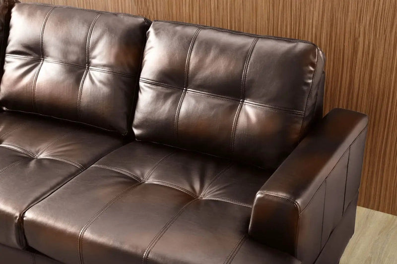 BroDeals 3 seater Sofa Knollwood 3 Seater Faux Leather Sofa - Brown Knollwood 3 Seater Faux Leather Sofa - Brown