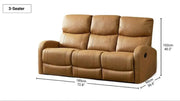 BroDeals 3 seater Sofa Ruth Manual Recliner 3 Seater Sofa Ruth Manual Recliner 3 Seater Sofa