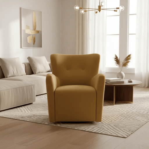BroDeals Arm Chairs, Recliners & Sleeper Chairs Cairo Swivel Armchair - Gold Velvet Cairo Swivel Armchair - Gold Velvet
