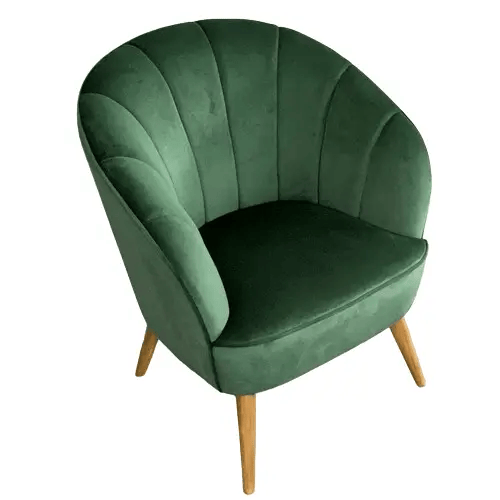 BroDeals Arm Chairs, Recliners & Sleeper Chairs Gemma Velvet Armchair - Green Gemma Velvet Armchair - Green