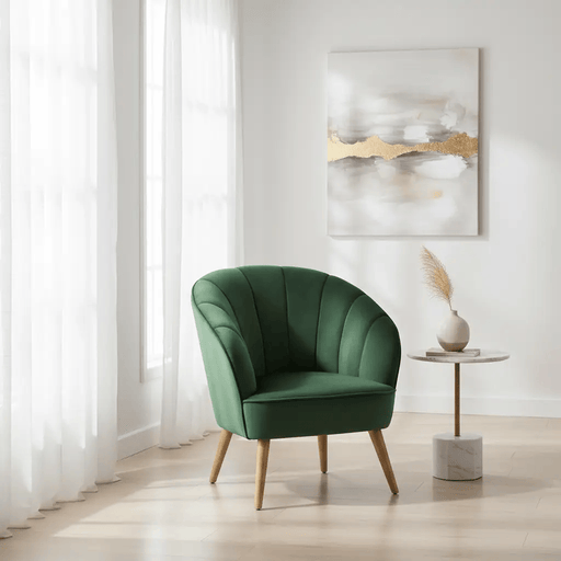 BroDeals Arm Chairs, Recliners & Sleeper Chairs Gemma Velvet Armchair - Green Gemma Velvet Armchair - Green