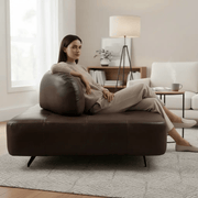 Georgio XL Leather Chair Cuba Brown by BroDeals
