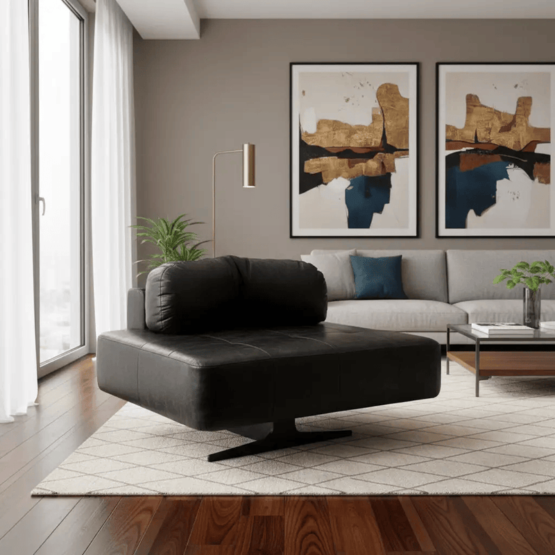BroDeals Arm Chairs, Recliners & Sleeper Chairs Georgio XL Leather Chair Slate Black Georgio XL Leather Chair Slate Black