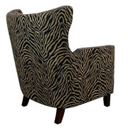 BroDeals Arm Chairs, Recliners & Sleeper Chairs Occasional Arm Chair with Ottoman - Zebra Print Occasional Arm Chair with Ottoman - Zebra Print