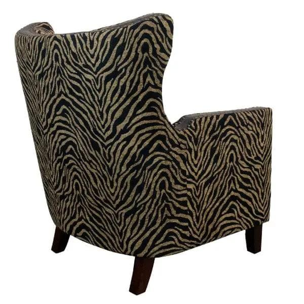 BroDeals Arm Chairs, Recliners & Sleeper Chairs Occasional Arm Chair with Ottoman - Zebra Print Occasional Arm Chair with Ottoman - Zebra Print