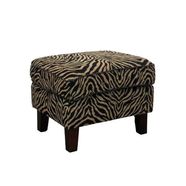 BroDeals Arm Chairs, Recliners & Sleeper Chairs Occasional Arm Chair with Ottoman - Zebra Print Occasional Arm Chair with Ottoman - Zebra Print