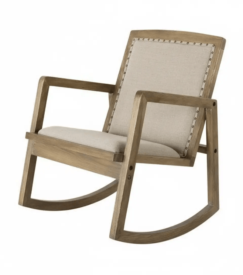 Rocking Armchair - Oak/Linen by BroDeals