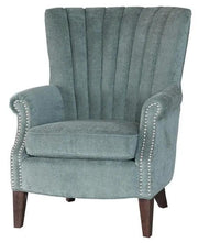 Wingback Tufted Armchair - Teal Blue by BroDeals