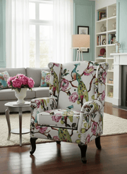 BroDeals Armchair Peacock Wingback Chair Peacock Wingback Chair