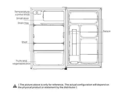 Midea 123L Bar Fridge White MDRD181FGF01AP by BroDeals