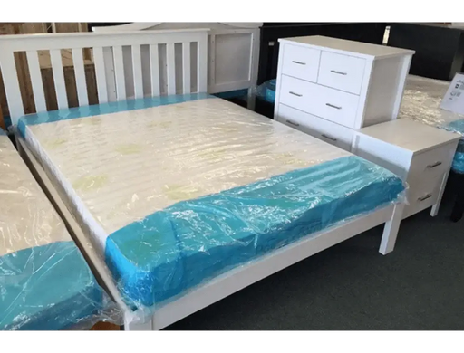 BroDeals Bed Frame Classic Double Bed White Classic Double Bed White