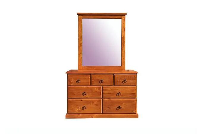Classic 7 Drawers Dressing Table with Mirror by BroDeals