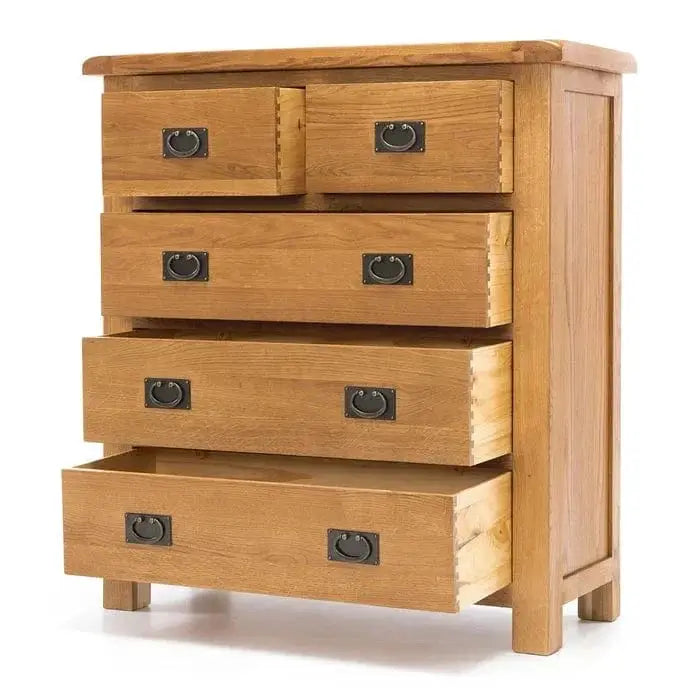 BroDeals Bedroom Furniture Sets Oak Bedroom Suite - 5 Piece Oak Bedroom Suite - 5 Piece