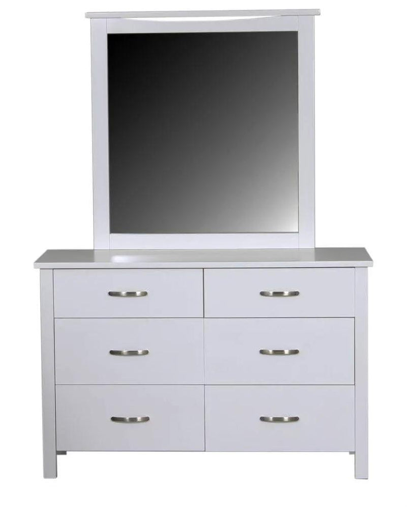 Patty 6 Drawer Dressing Table with Mirror by BroDeals