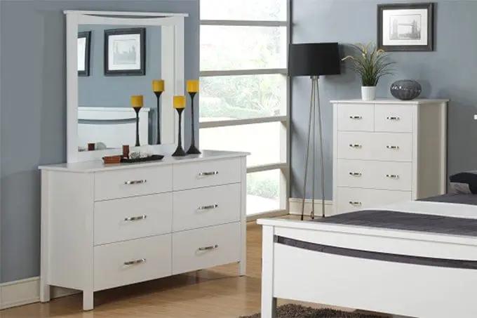 Patty 6 Drawer Dressing Table with Mirror by BroDeals