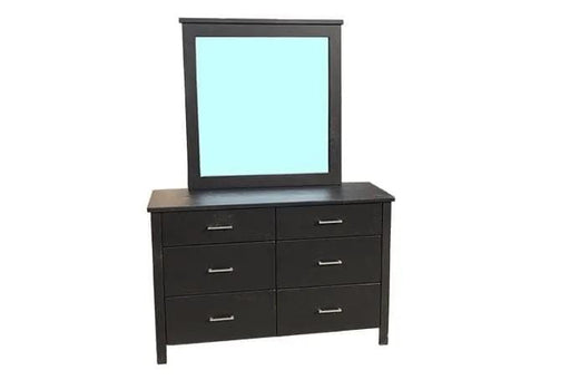 BroDeals Bedroom Furniture Sets Tina Black Dresser with Mirror Tina Black Dresser with Mirror