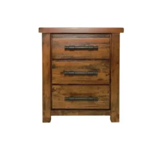 Woodgate 3 Drawer Bedside Table by BroDeals