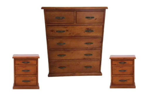 BroDeals bedroom set Tallboy | Bedside Table - Set of 3 Tallboy | Bedside Table - Set of 3