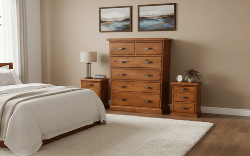 BroDeals bedroom set Tallboy | Bedside Table - Set of 3 Tallboy | Bedside Table - Set of 3