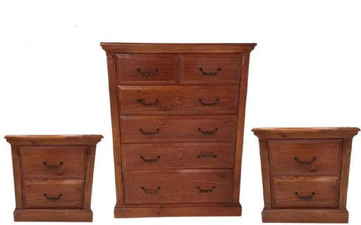 BroDeals bedroom set Tallboy | Bedside Table - Set of 3 Tallboy | Bedside Table - Set of 3