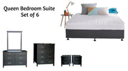 BroDeals Bedroom Suite Tina bedroom Suite Black - Set of 6 Tina bedroom Suite Black - Set of 6