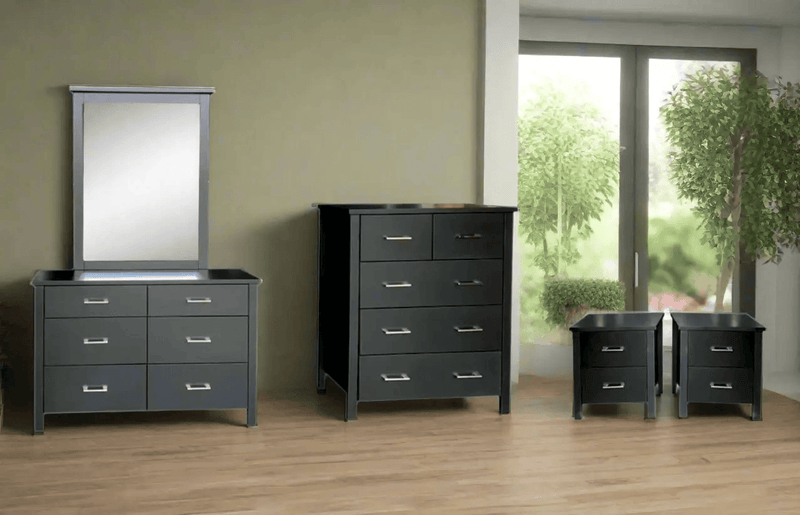 BroDeals Bedroom Suite Tina bedroom Suite Black - Set of 6 Tina bedroom Suite Black - Set of 6