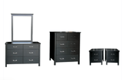 BroDeals Bedroom Suite Tina bedroom Suite Black - Set of 6 Tina bedroom Suite Black - Set of 6