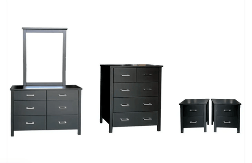 BroDeals Bedroom Suite Tina Black Bedroom Suite - Set of 4 Tina Black Bedroom Suite - Set of 4