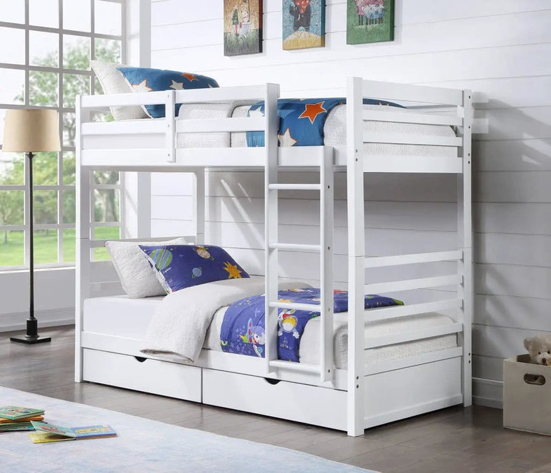 Bunk Bed with Two Bottom Drawers by BroDeals