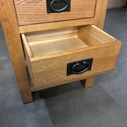Oak 3 Drawer Bedside Table by BroDeals
