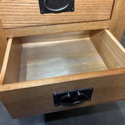 Oak 3 Drawer Bedside Table by BroDeals