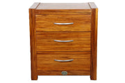 BroDeals Bedside Table Wanaka Rimu Bedside Cabinet - 3 Drawers Wanaka Rimu Bedside Cabinet - 3 Drawers
