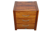 BroDeals Bedside Table Wanaka Rimu Bedside Cabinet - 3 Drawers Wanaka Rimu Bedside Cabinet - 3 Drawers