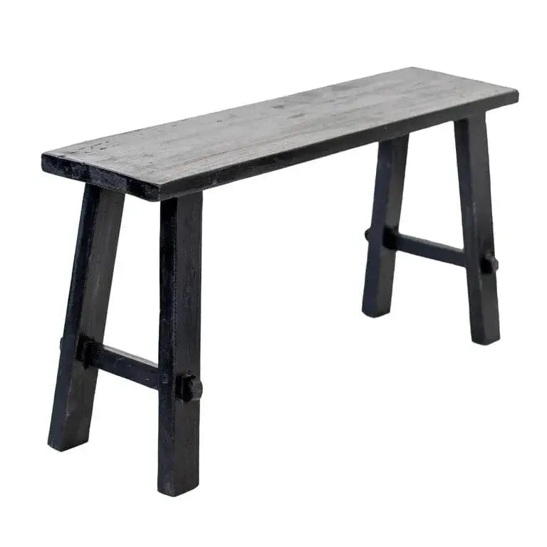 Rustico Reclaimed Teak Bench Medium - Black by BroDeals