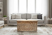Hand Carved Wooden Trunk | Coffee Table by BroDeals