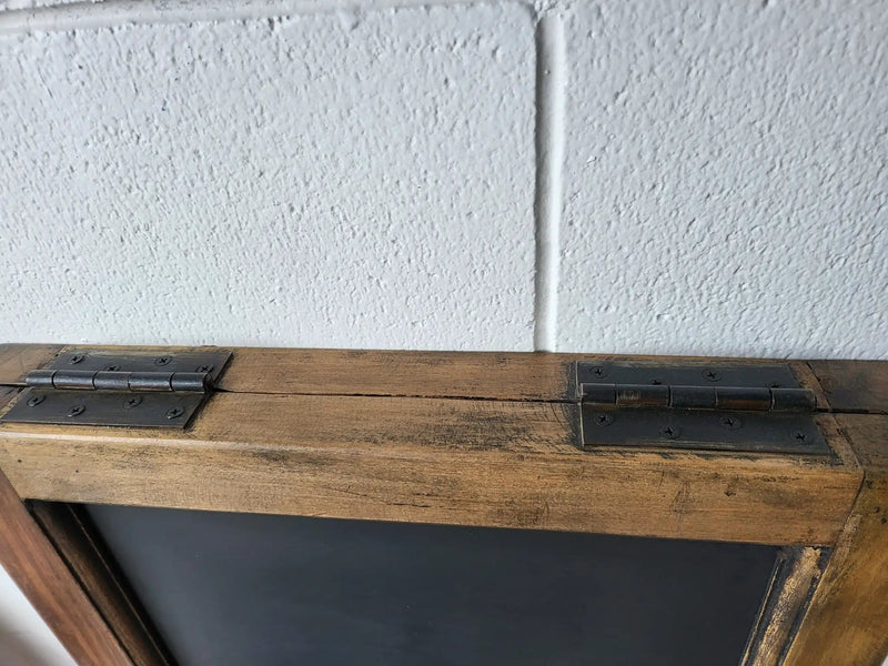 BroDeals Cafe Teak Double Sided Black Board Teak Double Sided Black Board