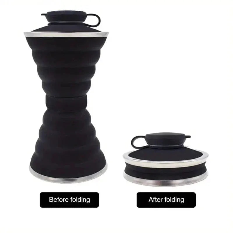 BroDeals Collapsible Water Bottle Collapsible Water Bottle - Black Collapsible Water Bottle - Black