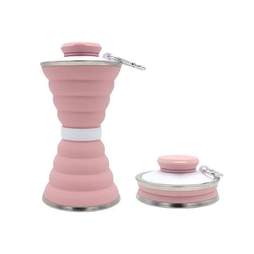 BroDeals Collapsible Water Bottle Collapsible Water Bottle - Pink Collapsible Water Bottle - Pink