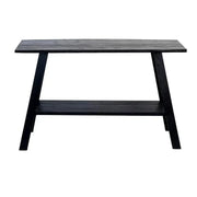 Rustico Console Table - Reclaimed Teak - Black by BroDeals