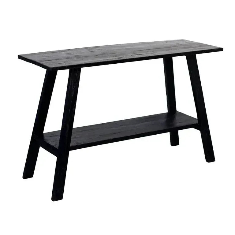 Rustico Console Table - Reclaimed Teak - Black by BroDeals