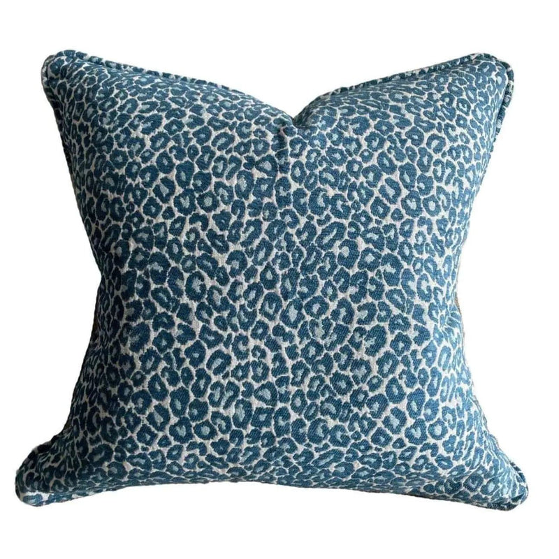 BroDeals Cushion Cover Leopard Design Cushion Cover -  Blue & White Leopard Design Cushion Cover -  Blue & White