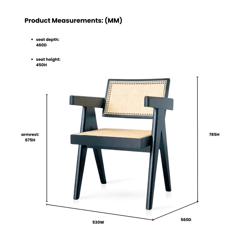 BroDeals Dining Chair Liverpool Rattan Armchair | Dining Chair - Black Liverpool Rattan Armchair | Dining Chair - Black