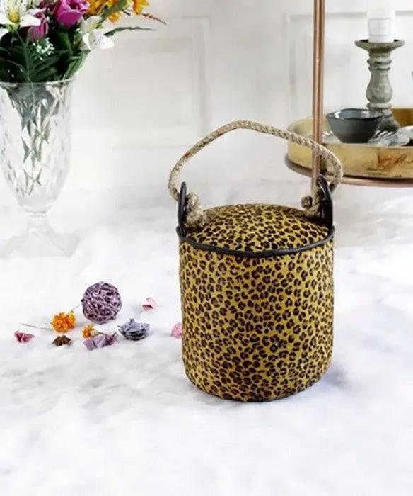Leopard Leather Door Stop - Round by BroDeals
