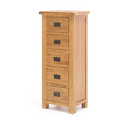 Oak 5 Drawer Slimboy by BroDeals
