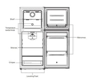 BroDeals Fridge Freezer Imprasio 181L Top Mount Fridge Freezer IMTMF181 Imprasio 181L Top Mount Fridge Freezer IMTMF181